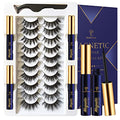 Magnetic Eyelashes with Eyeliner Kit - 10 Pairs Reusable 3D Natural Look