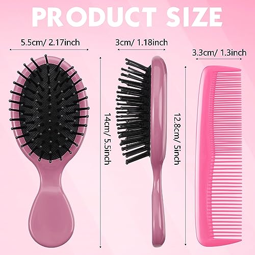 Mini Wet Comb and Brush Set - Elegant Color, 56 Pieces with Travel-Friendly Design