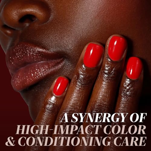 LONDONTOWN lakur Nail Polish - Chip-Resistant, Non-Toxic, Conditions & Hydrates Nails | Glossy Maroon Red, Truly Ruby, .40 fl oz