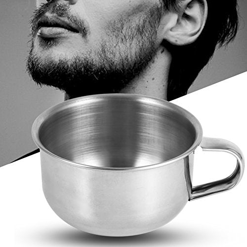 MAVIS LAVEN Stainless Steel Men's Shave Soap Bowl, Metal Shaving Soap Mug Bowl Cup Shaver Men Face Cleaning Soap Bowl