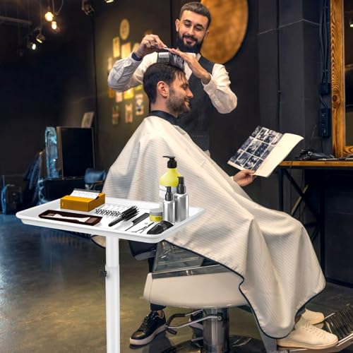 Salon Tray, Salon Rolling Tray with Adjustable Height, Salon Tray on Wheels, Salon Color Tray Ideal Use As Tattoo Tray, Medical Tray and Dental Tray