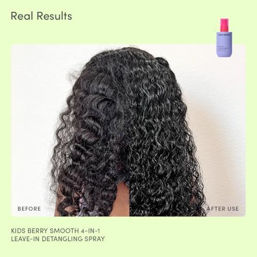 Kids Travel Shampoo Conditioner & Detangling Spray Set - Vegan, All Hair Types
