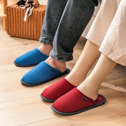 BUGUKI Washable Guest House Slippers Set for Spa, Hotel & Travel, Non-Slip, 3 Pairs (Size 6-14 Women / 4-13.5 Men)