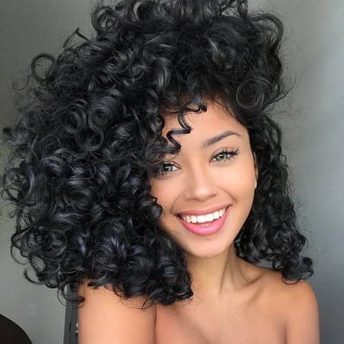 12 Inch Curly Crochet Hair - Pack of 7, 1B - Lightweight Synthetic Style for Women