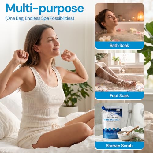 Marco Esra Dead Sea Bath Salt 6lb (2 Pack) Unscented for Relaxation & Skin Care