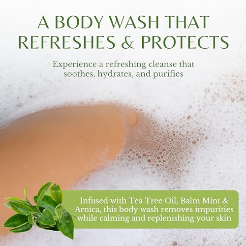 Tea Tree Body Wash 16 Fl Oz Pack of 2 - Deep Cleansing & Refreshing Skin Care
