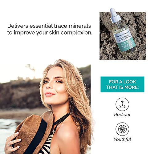 Vitamins and Sea Beauty Sea Salt and Collagen Peptides Serum, Anti-Aging Firming, Plumping, Smoothing Face Serum for Fine Lines and Wrinkles, Sagging Skin, 2 Fl Oz