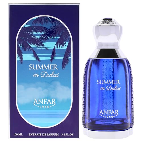 Anfar Dubai Summer Eau de Parfum Spray for Men - Long Lasting Oriental Vanilla Fragrance