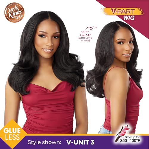 Sensationnel Curls Kinks & Co V-Part Wig-Unit 3 1B OffBlack Natural Synthetic Wig