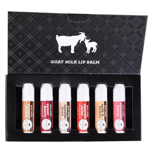 Dionis Goat Milk Deluxe Lip Balm Set Assorted Flavors - 6 Pack