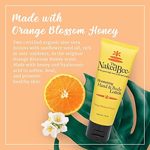 The Naked Bee Orange Blossom Honey Hand and Body Lotion 6.7oz + Hand and Body Lotion 2.25oz