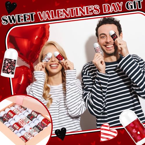 Valentine's Mini Lip Balm Gifts Set - Love Variation, 50 Pack for Galentine's Day & Parties