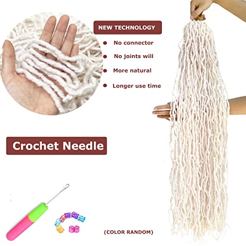 7-Pack White 36-Inch Soft Faux Locs Crochet Hair Extensions for Black Women - Pre-Looped, Long Style Variation of THIS Listing