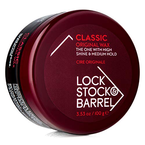 Lock Stock & Barrel Classic Hair Wax for Men - Medium Hold & Shine, 100g
