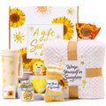 Yellow Sunflower Gift Box for Women - Luxury Self-Care Package, Birthday & Get Well Gifts