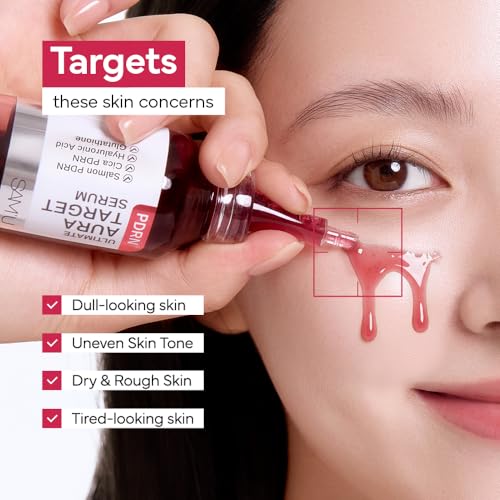 SAM'U PDRN Ultimate Aura Target Serum - PDRN Salmon glow serum with Glutathione, Vitamin C & Niacinamide, Korean Skin Care