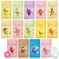 70 Pack Collagen Hydrating Face Masks with Fruit Variations - Skincare Set for Women & Teens