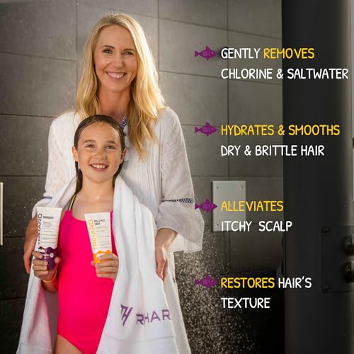 Kids Chlorine Defense Shampoo & Conditioner Set - Tear-Free Swim Hair Care