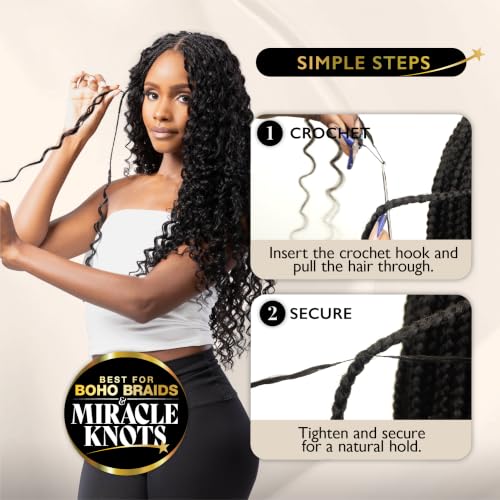 Sensationnel Empire Feather Crochet Braids - Deep 10 Inch Jet Black