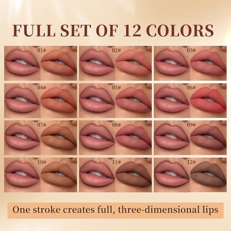 3PCS Velvet Matte Lipstick Sets, Super Matte Tinted Lip Gloss, 24 Hour Matt Lipstick Long Lasting Waterproof Moisturizing Highly Pigmented Matt Lip Stain Makeup Gift Kit For Women (Set B)