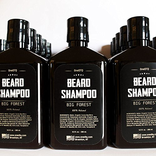 Natural Beard Growth Shampoo - Organic Facial Hair Wash for Men 9oz