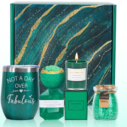 Emerald Green Spa Gift Basket for Women - Relaxation & Self-Care Set