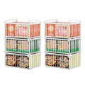 White 6 Pack Freezer Organizer Bins for 5-9 Cu.FT Deep Freezer, Large Stackable Storage