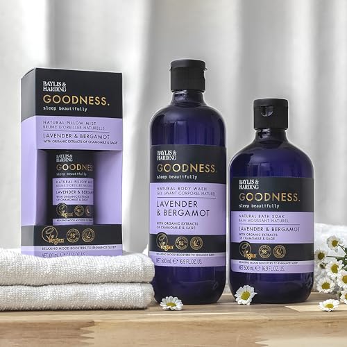 Baylis & Harding Goodness Sleep Lavender & Bergamot Body Wash 16.9 fl oz (4 pack)