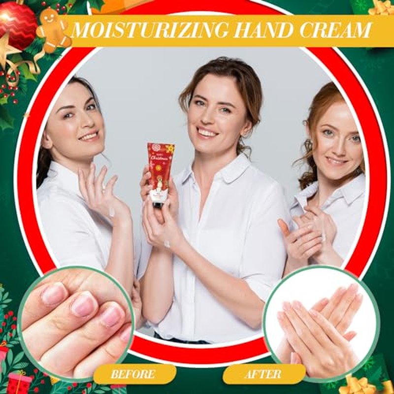 36 Set Christmas Hand Lotion Gift Bulk Christmas Hand Cream Travel Size Xmas Stocking Stuffers Holiday Mini Lotion with Organza Bag Greeting Card Party Supplies for Employee Coworkers Gifts