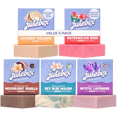 Natural Women’s Cold-Process Bar Soap 5-Pack - Moonlight Vanilla & Variations