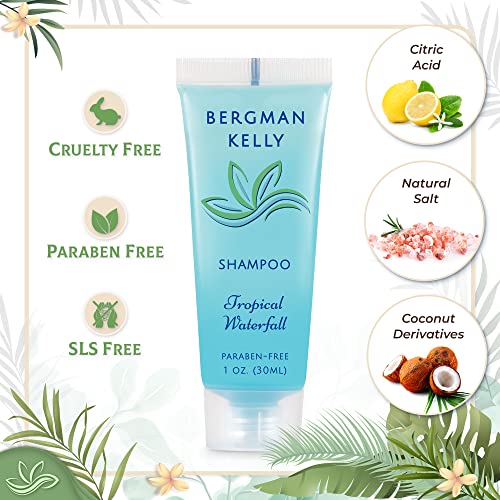 Travel Shampoo & Conditioner Set - Tropical Waterfall Scent, 50 Pack - Bergman Kelly