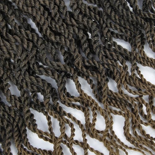 Wavy Senegalese Twist Crochet Hair - 18 Inch, 6 Packs, #1B/27 Variation