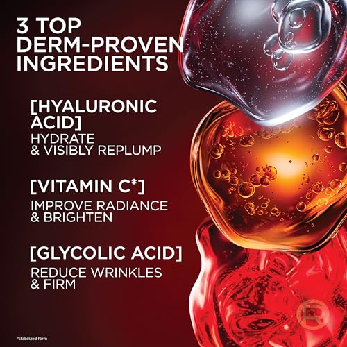 Revitalift Triple Power Night Cream - Anti-Aging Moisturizer with Glycolic Acid & Hyaluronic Acid, 2.55 oz