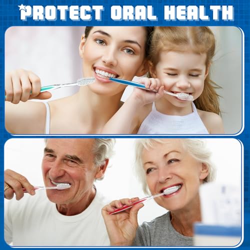 Maxcheck 100 Sets Disposable Toothbrushes with Toothpaste & Dental Floss Bulk Variety