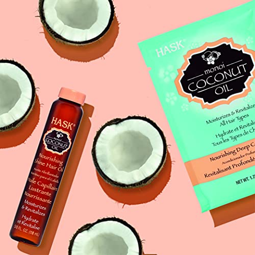 HASK Hydrate Coconut Oil Deep Conditioner 1.75 oz Pack of 12 - Nourishing Hair Treatment