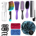 Aozzy Gradient 12-Piece Curly Hair Detangling Brush Set for 3A-4C Afro Textures