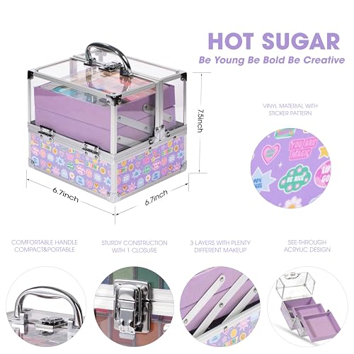 Hot Sugar Teen Makeup Kit Gift Set - 42 Eyeshadows, 14-Piece Variety