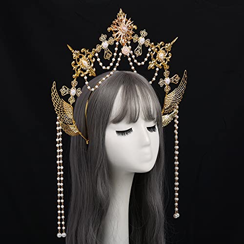 Gold Halo Crown Headband for Women - Goddess Costume Accessory