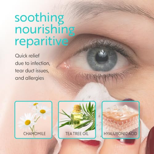 Natural Essentials Peepers Plus Eyelid Wipes Unscented/Tea Tree 30 Count - Rinse-Free Eye Care