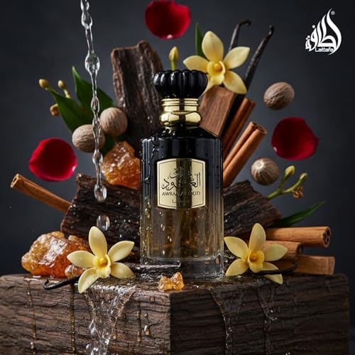 Lattafa Awraq Al Oud Unisex Eau De Parfum Spray 3.4oz - Long lasting, luxurious fragrance