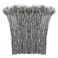 Salt and Pepper Loc Extensions - Grey Black 0.6cm 8 Inch 30 Strands Handmade Human Hair