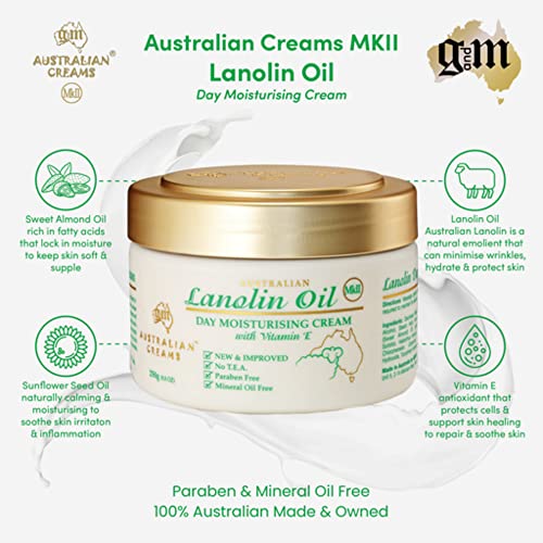 Australian Creams MkII 8.8oz Lanolin Day Moisturizer for Sensitive Skin