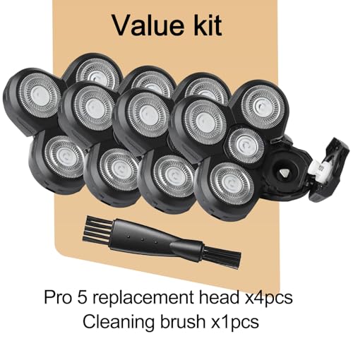 Pro 5 Replacement Blades for Freebirds Bald Head Shavers - Pack of 4