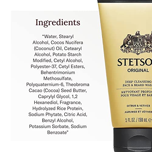 Stetson Original Face & Beard Moisturizer Set for Men, 3 x 5oz - Hydrating Face Cream with Masculine Scent