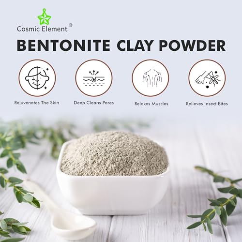 Calcium Bentonite Clay Powder 8oz - Pure Food Grade Skin Detox Mask - Vegan & Healing