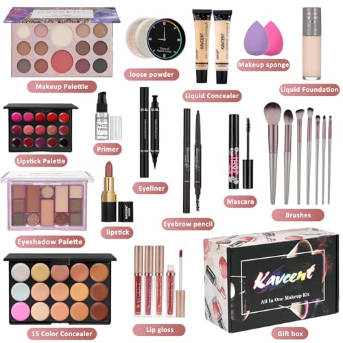Large Makeup Kit for Women and Teens Full Face Makeup Set with Eyeshadow Palette & Accessories