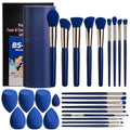 BS-MALL 18 Pcs Makeup Brushes Set With 7 Makeup Blending Sponge - Perfect For Travel & Daily Use - Includes Foundation Brush & Beauty Tools For Flawless Application