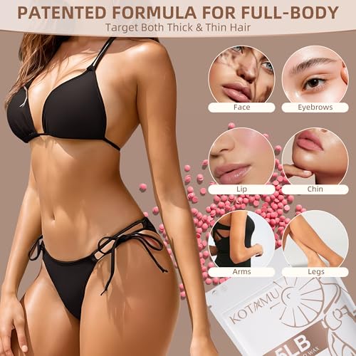 KOTAMU Pink Wax Beads for Hair Removal - 40 Ounce (2.5 lb) Hard Wax Beans, Sensitive Skin Formula