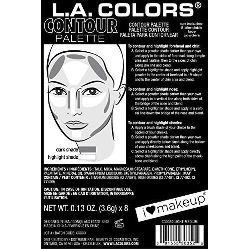 L.A. COLORS I Heart Makeup Contour Palette C30352