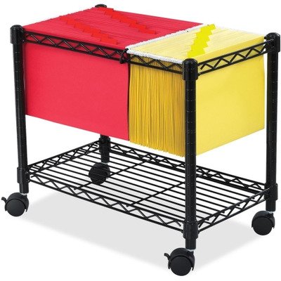 Black Safco Mobile File Cart for Letter & Legal Folders - Steel Office Storage